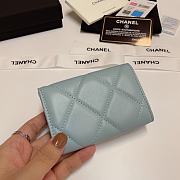 CHANEL 19 Flap Card Holder Light Blue size 11x9 cm - 3