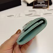 CHANEL 19 Flap Card Holder Mint Green size 11x9 cm - 6