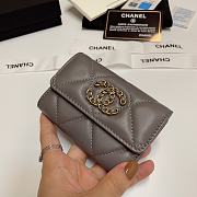 CHANEL 19 Flap Card Holder Dark Gray size 11x9 cm - 2