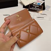 CHANEL 19 Flap Card Holder Brown size 11x9 cm - 2