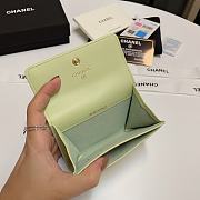 CHANEL 19 Flap Card Holder Pastel Green size 11x9 cm - 4