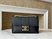 Celine Medium Celine Victoire Bag In Supple Calfskin Black 25x15x8cm - 1