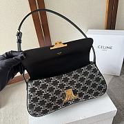 Celine Medium Celine Lola Bag In Triomphe Canvas Two-Tone Black 28x12x5cm - 3