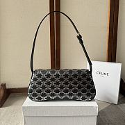 Celine Medium Celine Lola Bag In Triomphe Canvas Two-Tone Black 28x12x5cm - 2