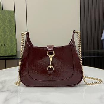 Gucci Jackie Notte Mini Bag Red Patent 19.5x18x3.5cm