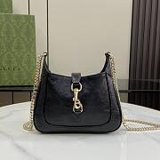 Gucci Jackie Notte Mini Bag Black Patent 19.5x18x3.5cm - 1