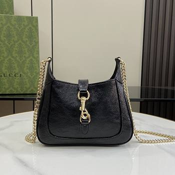 Gucci Jackie Notte Mini Bag Black Patent 19.5x18x3.5cm