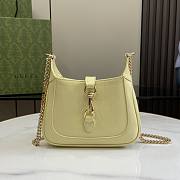 Gucci Jackie Notte Mini Bag Light Yellow Patent 19.5x18x3.5cm - 1