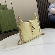 Gucci Jackie Notte Mini Bag Light Yellow Patent 19.5x18x3.5cm - 2