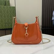 Gucci Jackie Notte Mini Bag Orange Patent 19.5x18x3.5cm - 1