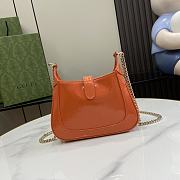 Gucci Jackie Notte Mini Bag Orange Patent 19.5x18x3.5cm - 6