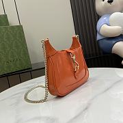 Gucci Jackie Notte Mini Bag Orange Patent 19.5x18x3.5cm - 5