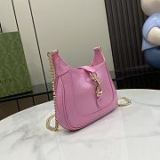 Gucci Jackie Notte Mini Bag Pink Patent 19.5x18x3.5cm - 5