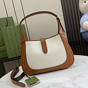 Gucci Jackie Small Shoulder Bag White Canvas 27.5x19x4cm - 3