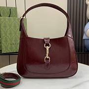 Gucci Jackie Small Shoulder Bag Red Patent 27.5x19x4cm - 1