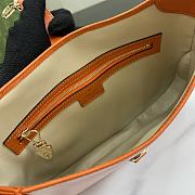 Gucci Jackie Small Shoulder Bag Orange Patent 27.5x19x4cm - 3