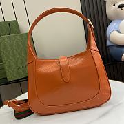 Gucci Jackie Small Shoulder Bag Orange Patent 27.5x19x4cm - 6