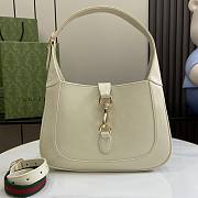 Gucci Jackie Small Shoulder Bag White Patent 27.5x19x4cm - 1