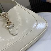 Gucci Jackie Small Shoulder Bag White Patent 27.5x19x4cm - 5