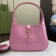 Gucci Jackie Small Shoulder Bag Pink Patent 27.5x19x4cm - 1