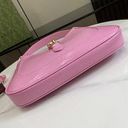 Gucci Jackie Small Shoulder Bag Pink Patent 27.5x19x4cm - 2