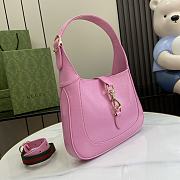 Gucci Jackie Small Shoulder Bag Pink Patent 27.5x19x4cm - 6