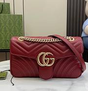 Gucci GG Marmont Small Shoulder Bag Red 26x15x7cm - 1