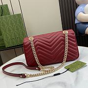 Gucci GG Marmont Small Shoulder Bag Red 26x15x7cm - 5