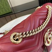 Gucci GG Marmont Small Shoulder Bag Red 26x15x7cm - 2