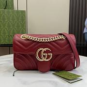 GG Marmont Mini Shoulder Bag Red 22x13x6cm - 1