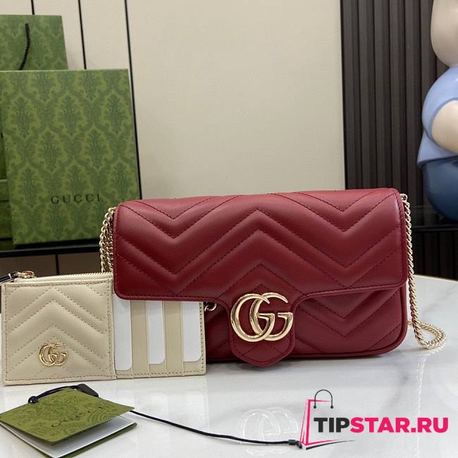 Gucci GG Marmont Mini Bag Red 21x12x5cm - 1