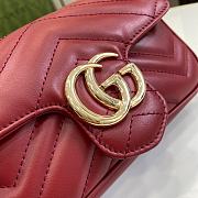 Gucci GG Marmont Supper Mini Bag Red 15.5x10x4.5cm - 4