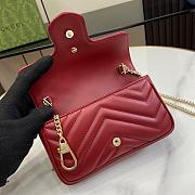 Gucci GG Marmont Supper Mini Bag Red 15.5x10x4.5cm - 6