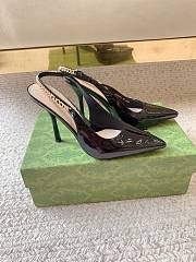 Gucci Signoria Slingback Pump Black Patent 10.5cm - 1