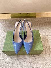 Gucci Signoria Slingback Pump Blue Patent 10.5cm - 2