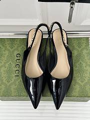 Gucci Signoria Ballet Flat Black Pantent 1.5cm - 2