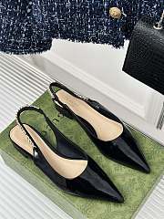 Gucci Signoria Ballet Flat Black Pantent 1.5cm - 5