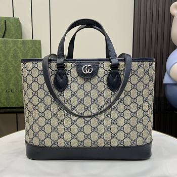 Gucci Ophidia Small Tote Bag Beige And Ebony 31x25x13cm