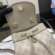 Gucci Ophidia Mini Backpack Beige And White GG 20.5x20x12cm - 4