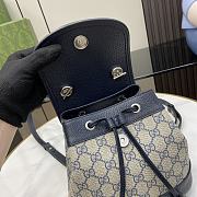 Gucci Ophidia Mini Backpack Beige And Blue GG 20.5x20x12cm - 3