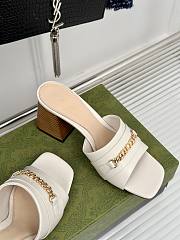 Gucci Signoria Slide Sandal White 7.5cm - 4