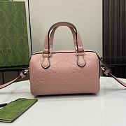 Gucci GG Super Mini Top Handle Bag Pink 16x11x9cm - 1