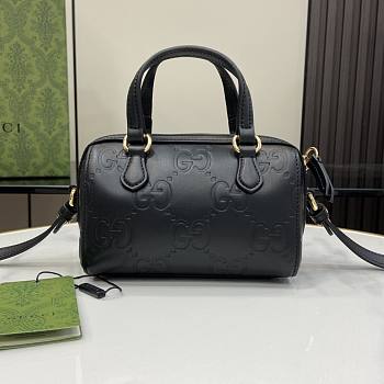 Gucci GG Super Mini Top Handle Bag Black 16x11x9cm