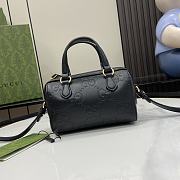 Gucci GG Super Mini Top Handle Bag Black 16x11x9cm - 5