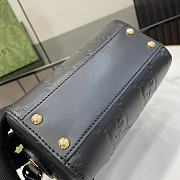 Gucci GG Super Mini Top Handle Bag Black 16x11x9cm - 4