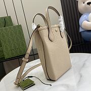 Gucci GG Super Mini Bag With Strap Light Beige 14.5-16.5x21x5-3cm - 5