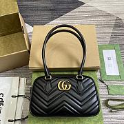 Gucci GG Marmont Small Top Handle Bag Black 25.5x15.5x6.5cm - 5