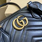 Gucci GG Marmont Small Top Handle Bag Black 25.5x15.5x6.5cm - 2