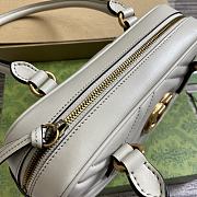 Gucci GG Marmont Small Top Handle Bag Light Gray 25.5x15.5x6.5cm - 4