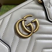 Gucci GG Marmont Small Top Handle Bag Light Gray 25.5x15.5x6.5cm - 5